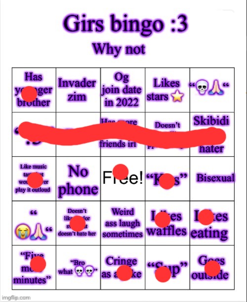 Girs dumb bingo | image tagged in girs dumb bingo | made w/ Imgflip meme maker