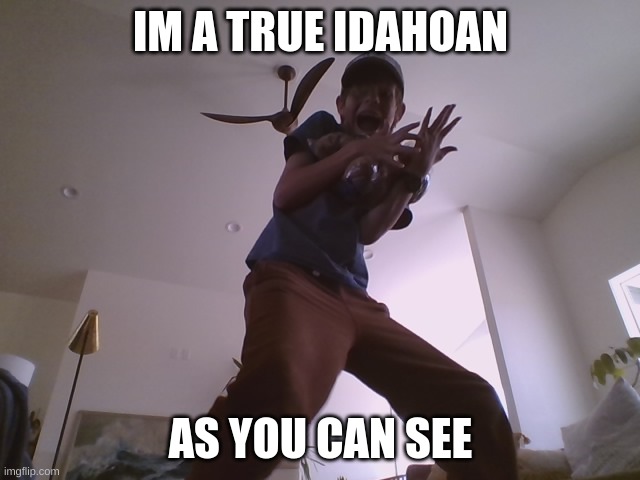 IM A TRUE IDAHOAN; AS YOU CAN SEE | image tagged in funny | made w/ Imgflip meme maker