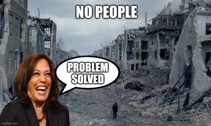 How Marxists solve problems | NO PEOPLE; PROBLEM 
SOLVED | made w/ Imgflip meme maker