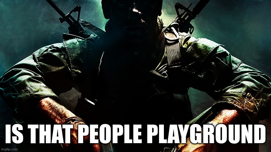 Black ops guy | IS THAT PEOPLE PLAYGROUND | image tagged in black ops guy | made w/ Imgflip meme maker