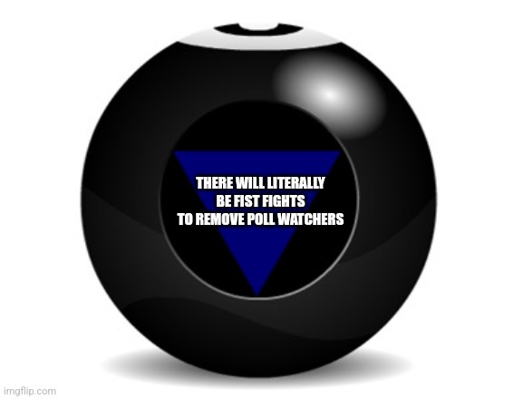 THERE WILL LITERALLY BE FIST FIGHTS TO REMOVE POLL WATCHERS | image tagged in funny memes | made w/ Imgflip meme maker