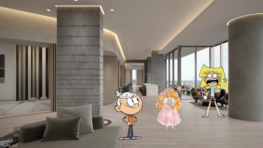 Lady Lovely Locks Protects Lincoln from Lori | image tagged in the loud house,nickelodeon,lincoln loud,lori loud,houston,texas | made w/ Imgflip meme maker