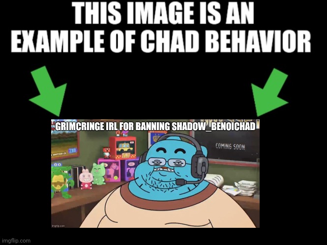 This image is an example of chad behavior dark mode | image tagged in this image is an example of chad behavior dark mode | made w/ Imgflip meme maker