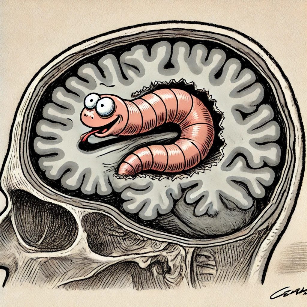 High Quality RFK Jr Brain Worm Blank Meme Template