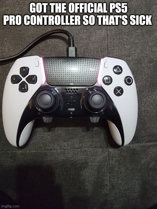 GOT THE OFFICIAL PS5 PRO CONTROLLER SO THAT'S SICK | made w/ Imgflip meme maker