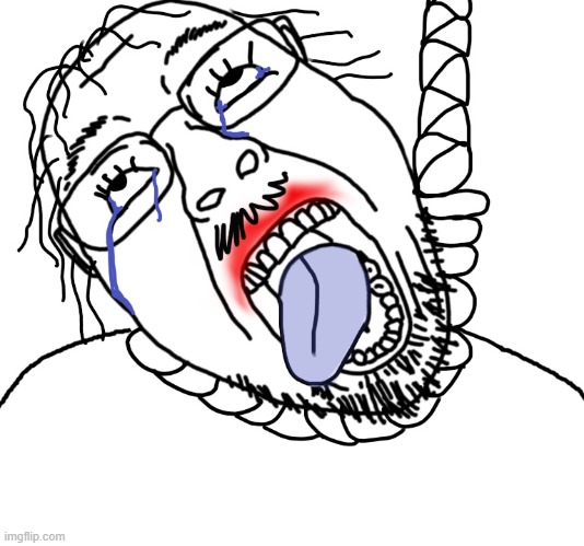 Wojak suicide | image tagged in wojak suicide | made w/ Imgflip meme maker