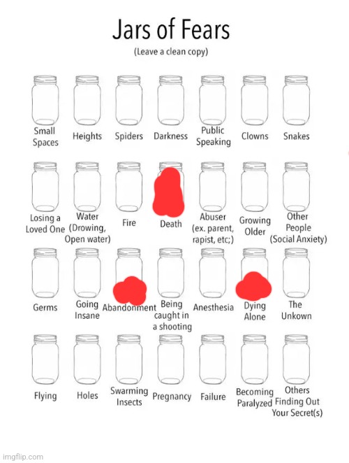 Jar of fears clear version | image tagged in jar of fears clear version | made w/ Imgflip meme maker
