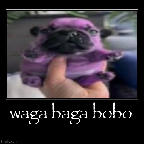 waga baga bobo | | image tagged in funny,demotivationals | made w/ Imgflip demotivational maker