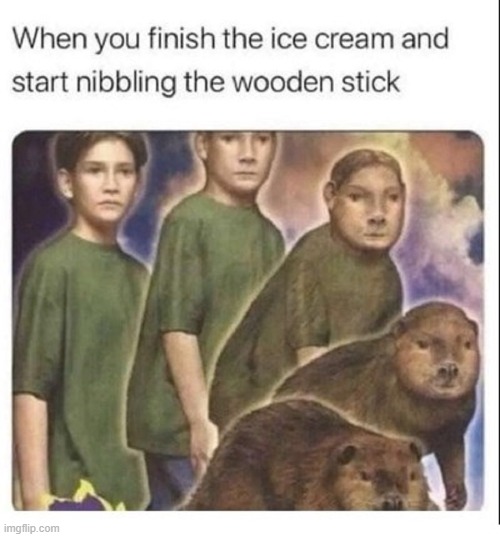 There's a tiny of beaver in us all and, yes... even boys | image tagged in vince vance,beavers,popsicle,memes,wooden,stick | made w/ Imgflip meme maker