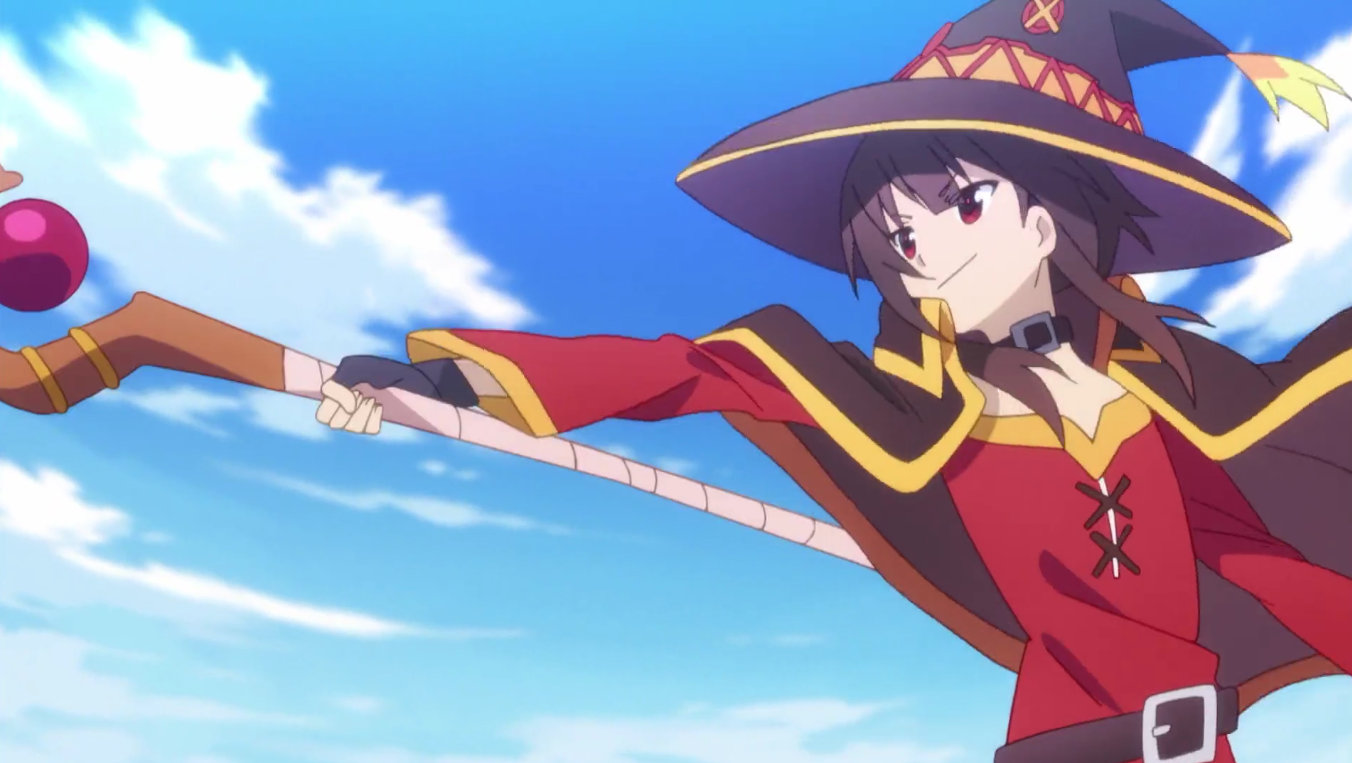 Megumin explosion wand Blank Meme Template