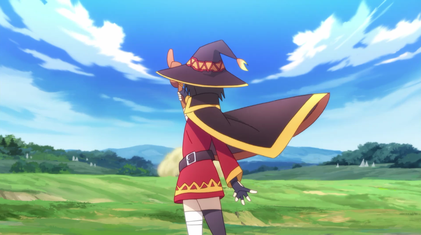 Megumin casting explosion Blank Meme Template