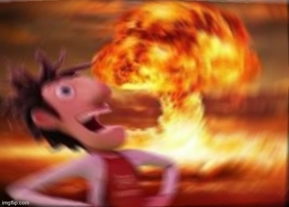 vinnypg3d finally deleted his acount | image tagged in a cloudy chance of memeballs with flint fuckwood | made w/ Imgflip meme maker