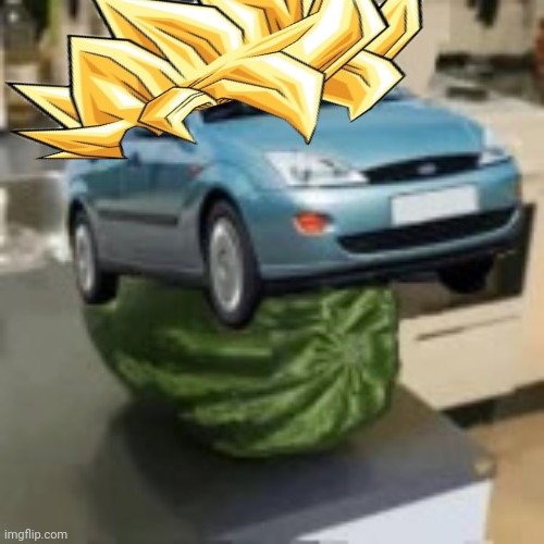 Saiyanmelon | image tagged in focusmelon | made w/ Imgflip meme maker