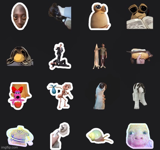 growing the sticker collec ton | made w/ Imgflip meme maker