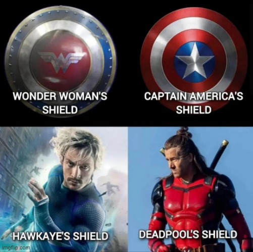 Shield Update | image tagged in deadpool | made w/ Imgflip meme maker