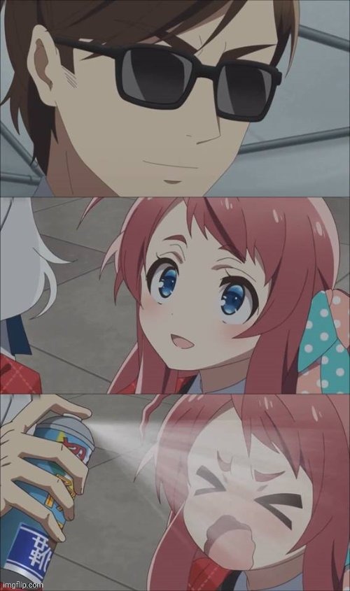 pepper spray girl anime | image tagged in pepper spray girl anime | made w/ Imgflip meme maker