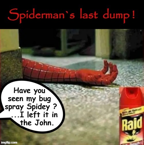 The end of Spiderman ! | image tagged in john | made w/ Imgflip meme maker