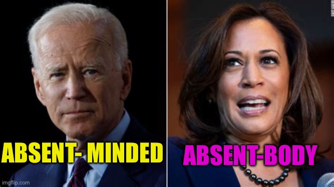 Kamala must think Joe is a campaign guru | ABSENT-BODY; ABSENT- MINDED | image tagged in gifs,kamala harris,democrats,lost,see nobody cares | made w/ Imgflip meme maker