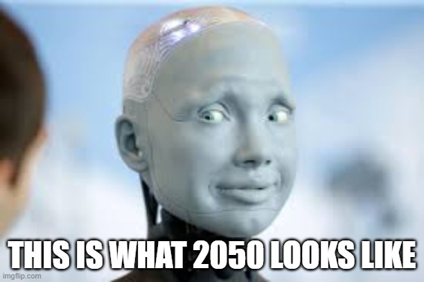 2050 be like | THIS IS WHAT 2050 LOOKS LIKE | image tagged in ai,robot,memes | made w/ Imgflip meme maker