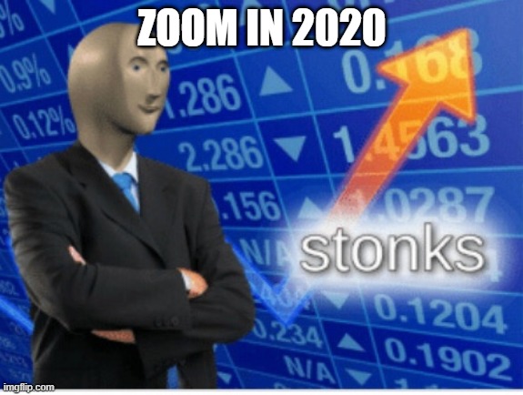 Stoinks | ZOOM IN 2020 | image tagged in stoinks | made w/ Imgflip meme maker