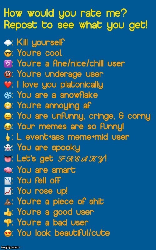 how would you rate me? | image tagged in how would you rate me | made w/ Imgflip meme maker