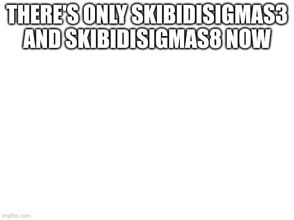 THERE'S ONLY SKIBIDISIGMAS3 AND SKIBIDISIGMAS8 NOW | made w/ Imgflip meme maker