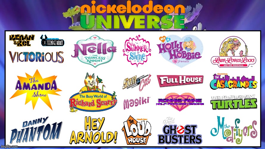 Brandon's Nickelodeon Universe | image tagged in nickelodeon,the loud house,danny phantom,full house,lincoln loud,ronnie anne santiago | made w/ Imgflip meme maker