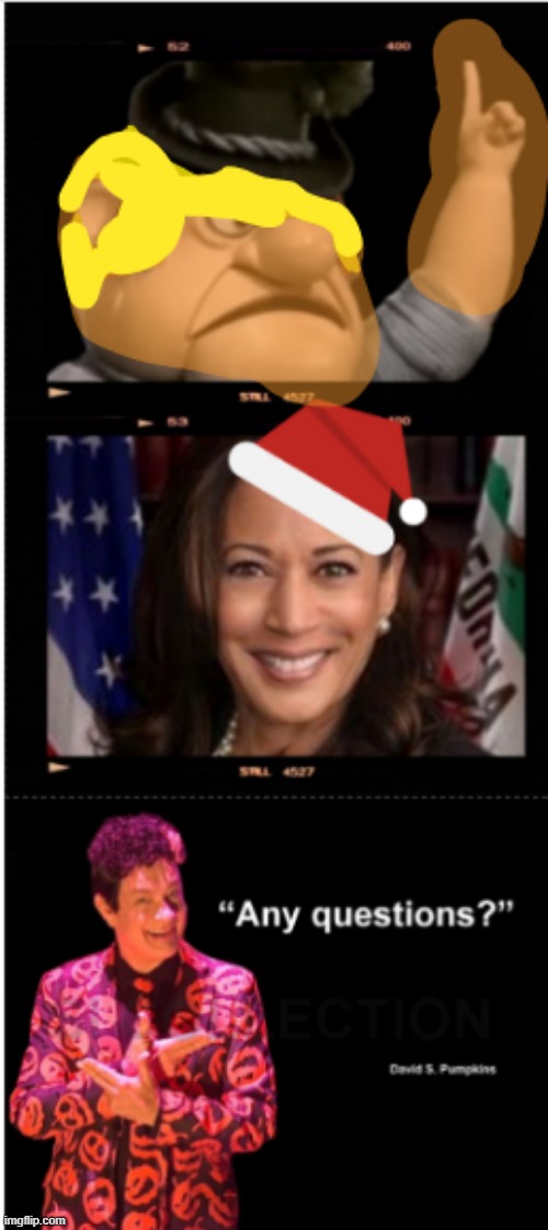 I'm dreaming of a blue Christmas | image tagged in kamala harris,donald trump | made w/ Imgflip meme maker