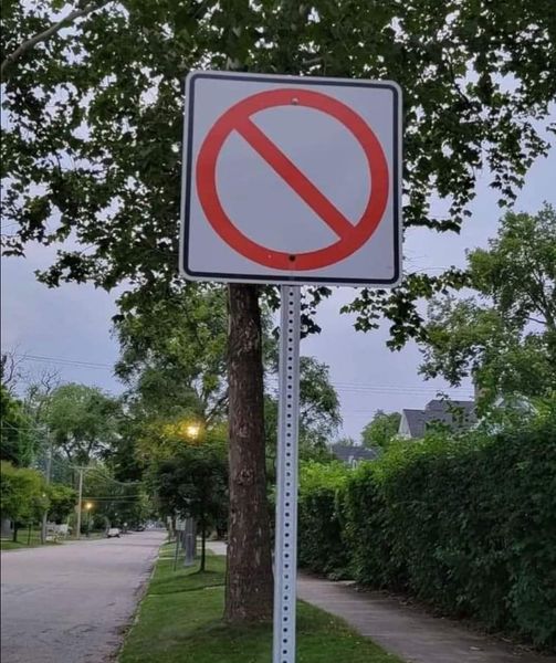 High Quality No-Context Stop Sign Blank Meme Template