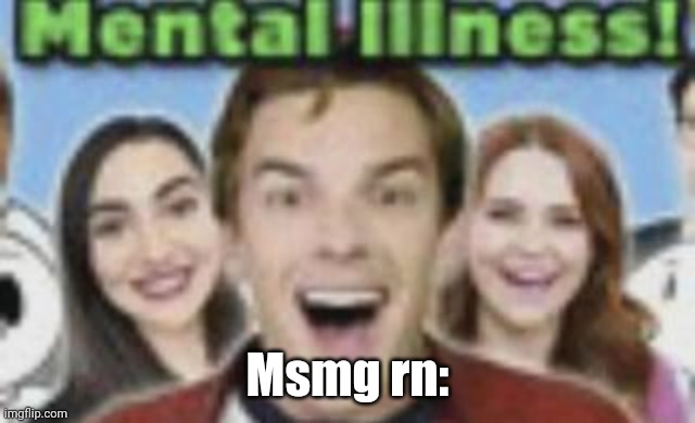 game theory mental illness | Msmg rn: | image tagged in game theory mental illness | made w/ Imgflip meme maker