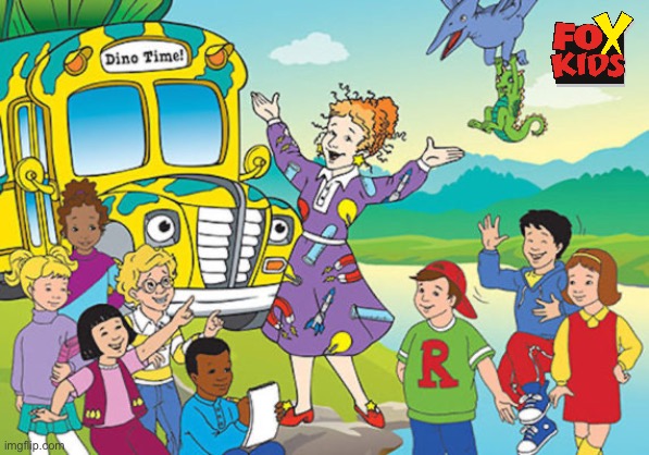 FOX Kids Wallpaper - The Magic School Bus | image tagged in magic school bus,90s,20th century fox,saturday,morning,cartoons | made w/ Imgflip meme maker