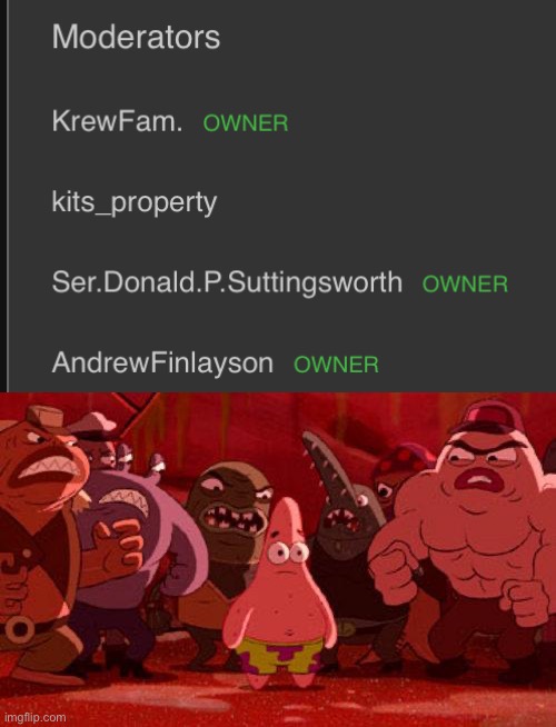 image tagged in patrick star crowded | made w/ Imgflip meme maker