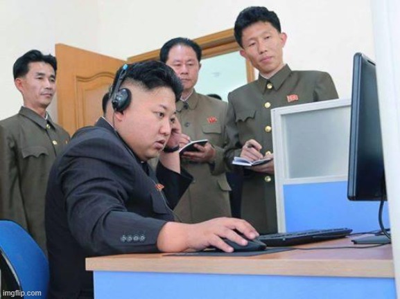 Kim Jong Un computer | image tagged in kim jong un computer | made w/ Imgflip meme maker