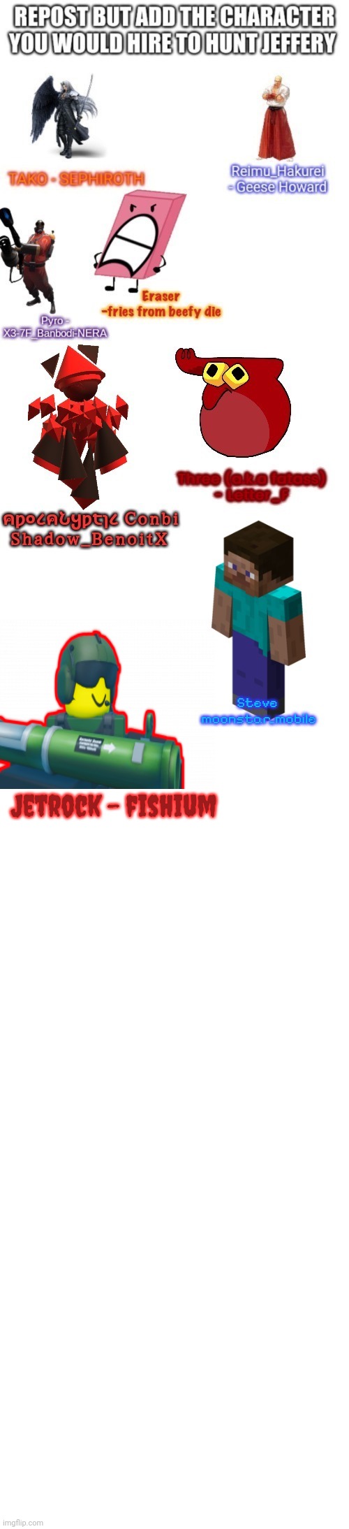 Jetrock - fishium | image tagged in blank white template | made w/ Imgflip meme maker