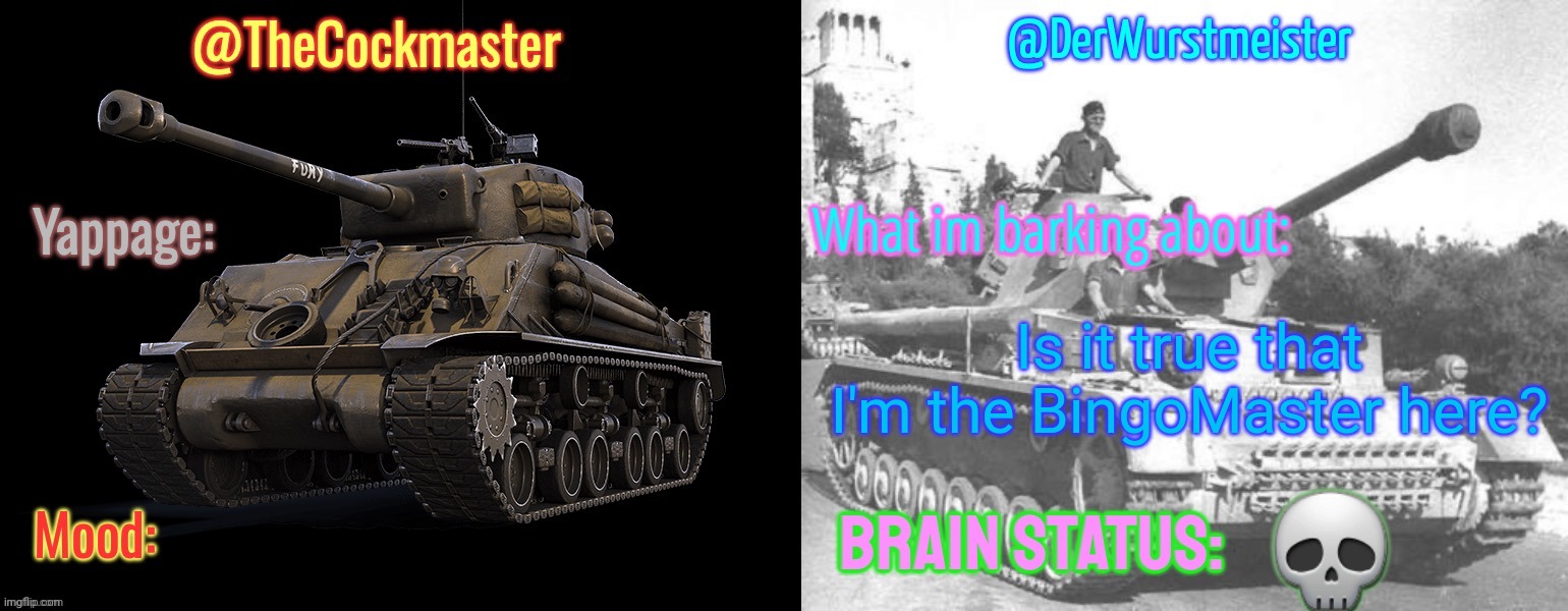 LucotIC and OwU’s shared template!!! | Is it true that I'm the BingoMaster here? 💀 | image tagged in lucotic and owu s shared template | made w/ Imgflip meme maker