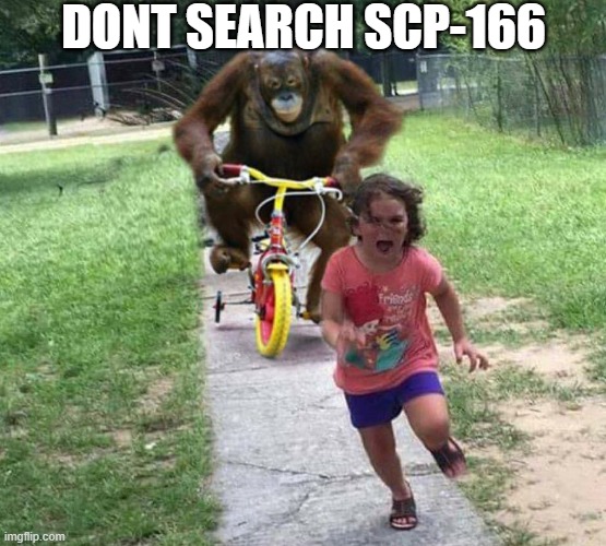 Run! | DONT SEARCH SCP-166 | image tagged in run | made w/ Imgflip meme maker