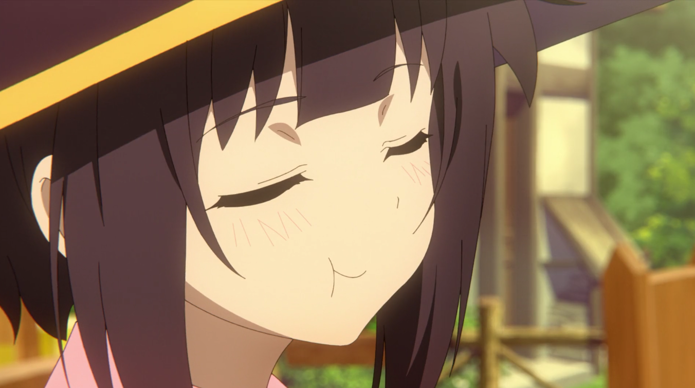 Megumin eating Blank Meme Template