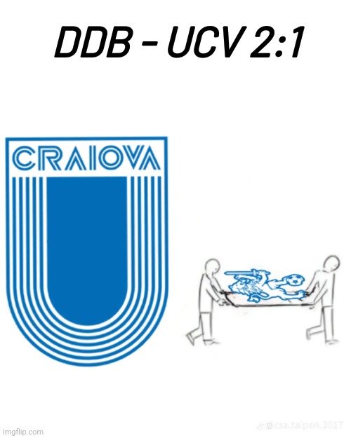 Dinamo DDB - Univ. Craiova 2:1 | DDB - UCV 2:1 | image tagged in dinamo,ddb,craiova,liga 1,superliga,fotbal | made w/ Imgflip meme maker