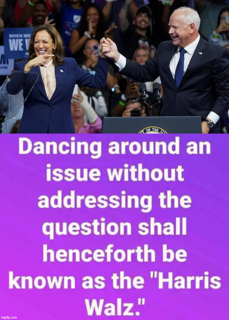 More like doing the jerk! | image tagged in kamala harris with tim walz | made w/ Imgflip meme maker