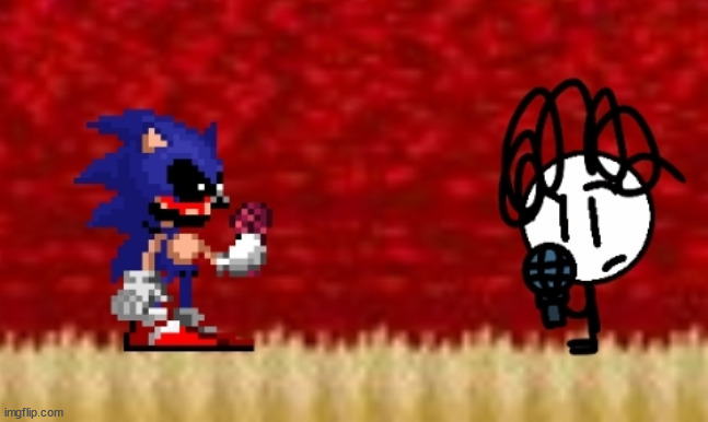 Sonic.EXE vs My OC | image tagged in sonic exe | made w/ Imgflip meme maker