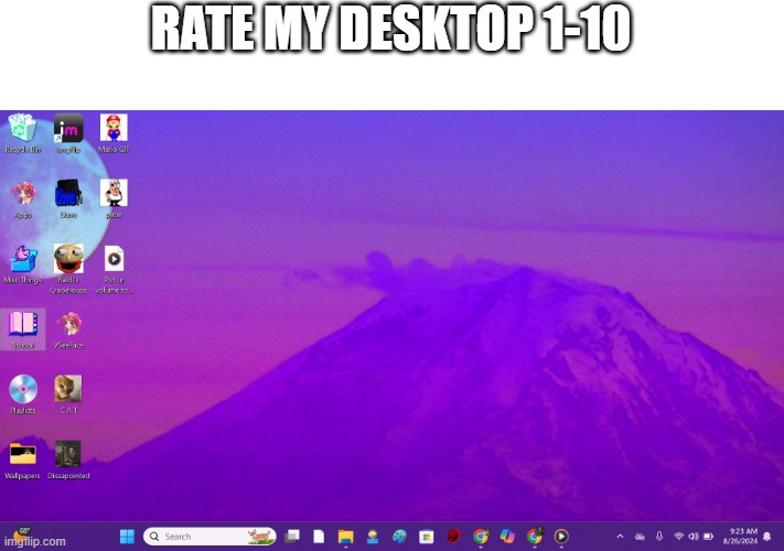 RATE MY DESKTOP 1-10 | made w/ Imgflip meme maker