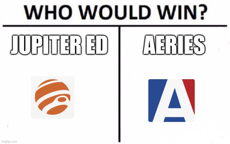 Who Would Win? | JUPITER ED; AERIES | image tagged in memes,who would win | made w/ Imgflip meme maker