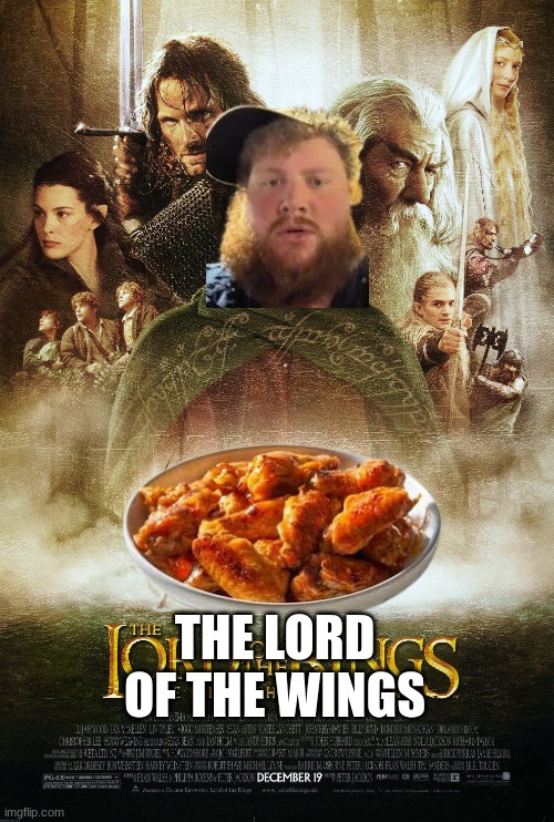 Lord of the wings | THE LORD OF THE WINGS | image tagged in caseoh | made w/ Imgflip meme maker