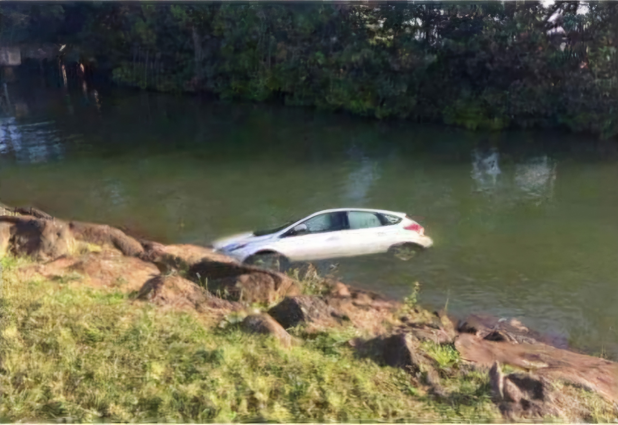 Car in water Blank Meme Template