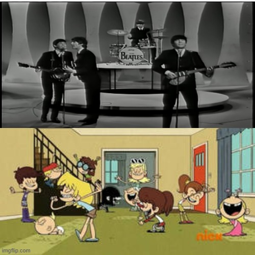 The Loud Kids Dancing to The Beatles | image tagged in the beatles,the loud house | made w/ Imgflip meme maker