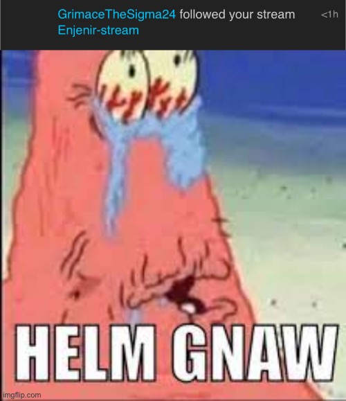 Helm gnaw | image tagged in helm gnaw | made w/ Imgflip meme maker