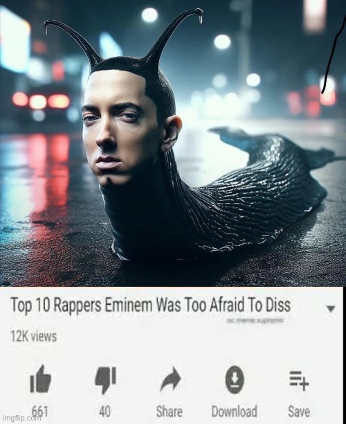 image tagged in slug shady,top 10 rappers eminem was too afraid to diss | made w/ Imgflip meme maker