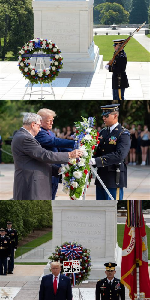 True feelings | image tagged in trump visits arlington,suckers and losers,putin's puppet,traitor,maga mistake,wreath at tomb of the unknown | made w/ Imgflip meme maker