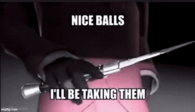 If you're a girl you still have balls, they are just inside of you | image tagged in nice balls ill be taking them still image | made w/ Imgflip meme maker