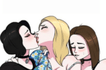 High Quality kissing girls Blank Meme Template